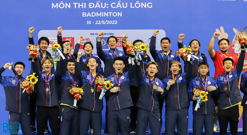 Chung kết Cầu lông đồng đội nam SEA Games 31: Thái Lan chiến thắng áp đảo Malaysia