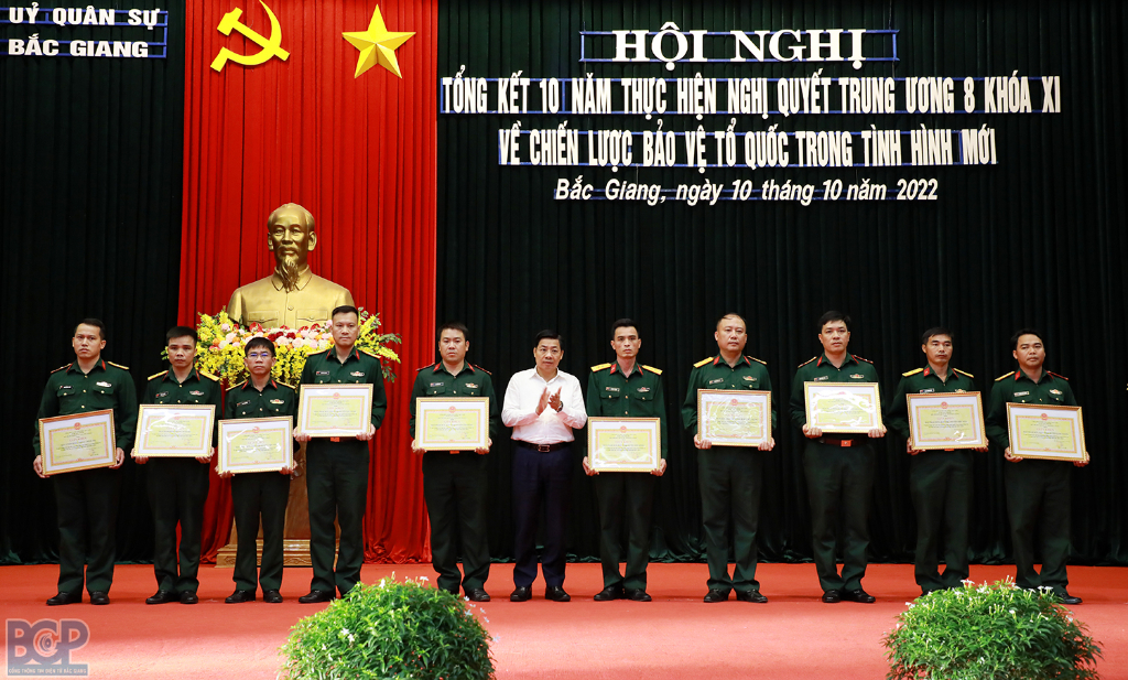 Đảng uỷ Quân sự tỉnh Bắc Giang tổng kết 10 năm thực hiện Nghị quyết Trung ương 8 khóa XI về Chiến lược bảo vệ Tổ quốc trong tình hình mới