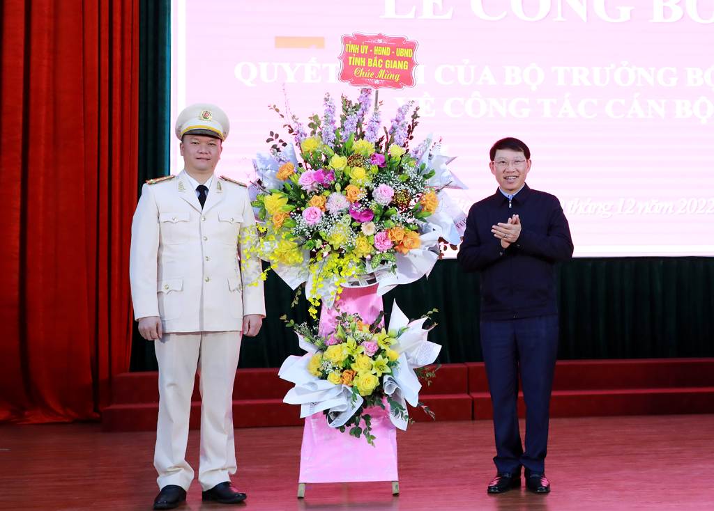 Lễ công bố quyết định bổ nhiệm Phó Giám đốc Công an tỉnh Bắc Giang