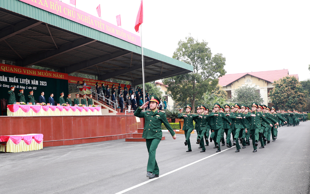 Bộ Chỉ huy Quân sự tỉnh Bắc Giang ra quân huấn luyện năm 2023