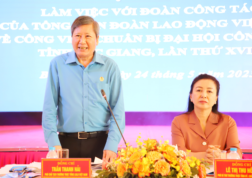 Tổng Liên đoàn Lao động Việt Nam kiểm tra công tác chuẩn bị Đại hội Công đoàn tỉnh Bắc Giang lần thứ XVIII