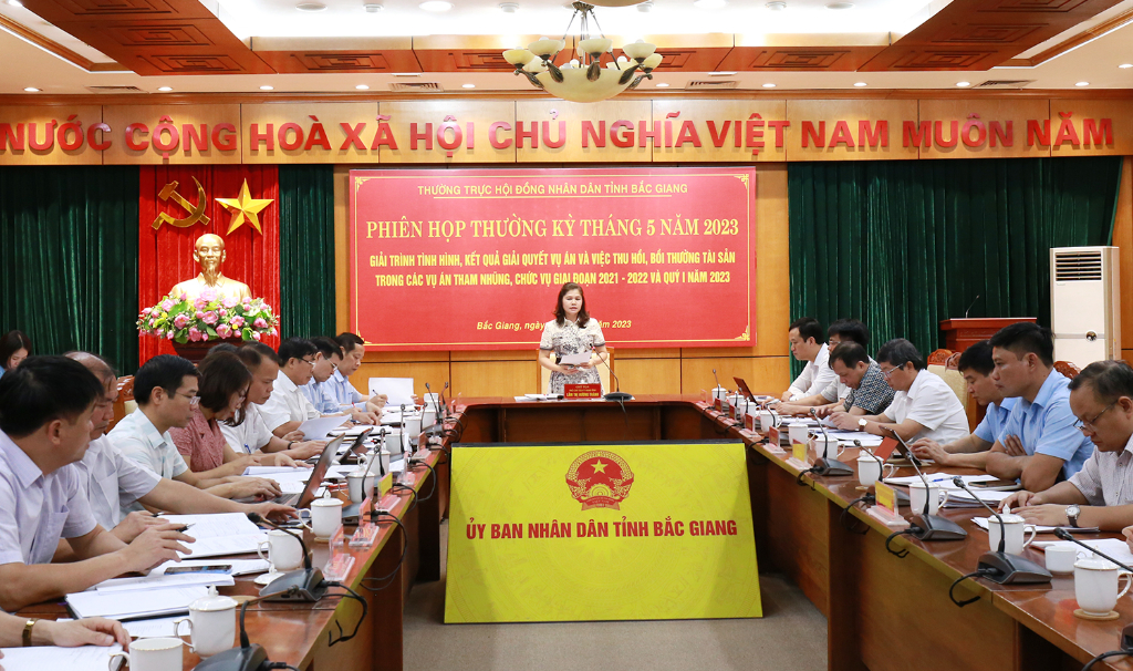 Thường trực HĐND tỉnh Bắc Giang họp phiên thường kỳ tháng 5/2023