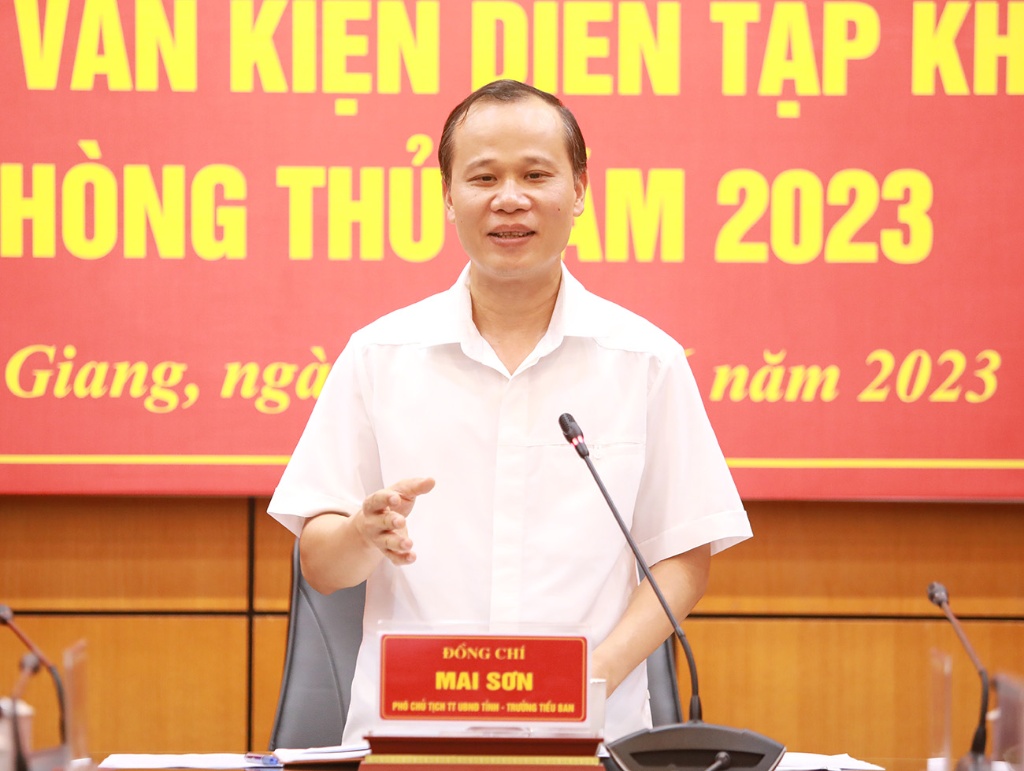 Hội nghị Tiểu ban văn kiện diễn tập khu vực phòng thủ tỉnh Bắc Giang năm 2023