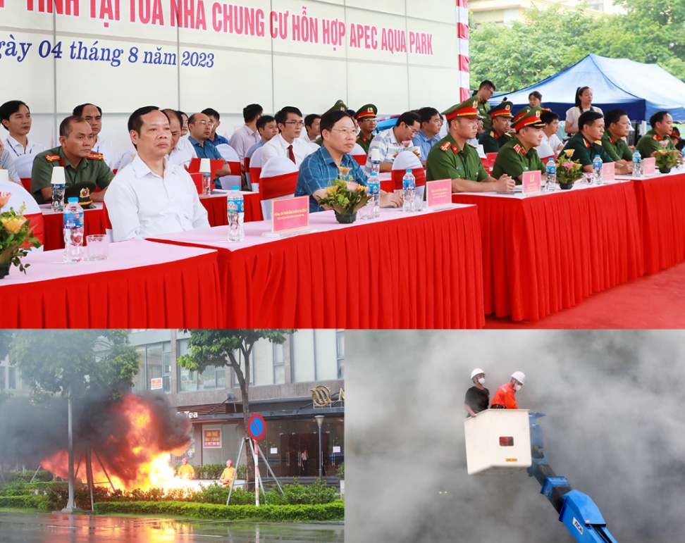 Bắc Giang tổ chức diễn tập phương án chữa cháy và cứu nạn, cứu hộ