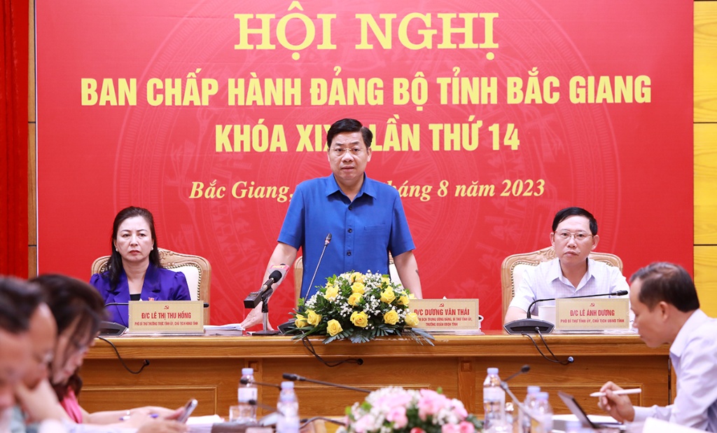 Hội nghị Ban Chấp hành Đảng bộ tỉnh Bắc Giang khóa XIX lần thứ 14: Cho ý kiến nhiều nội dung quan trọng