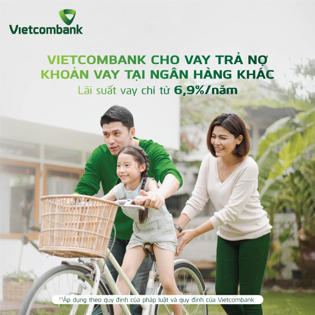 Vietcombank cho vay khách hàng để trả nợ khoản vay tại ngân hàng khác