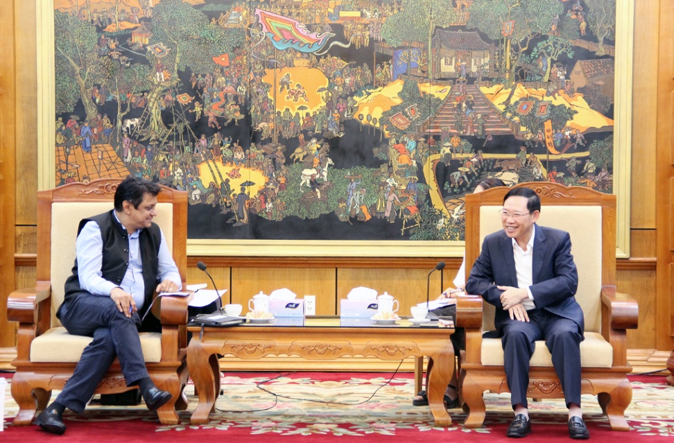 Chủ tịch UBND tỉnh Lê Ánh Dương tiếp Đoàn công tác Hiệp hội Doanh nghiệp Ấn Độ tại Việt Nam