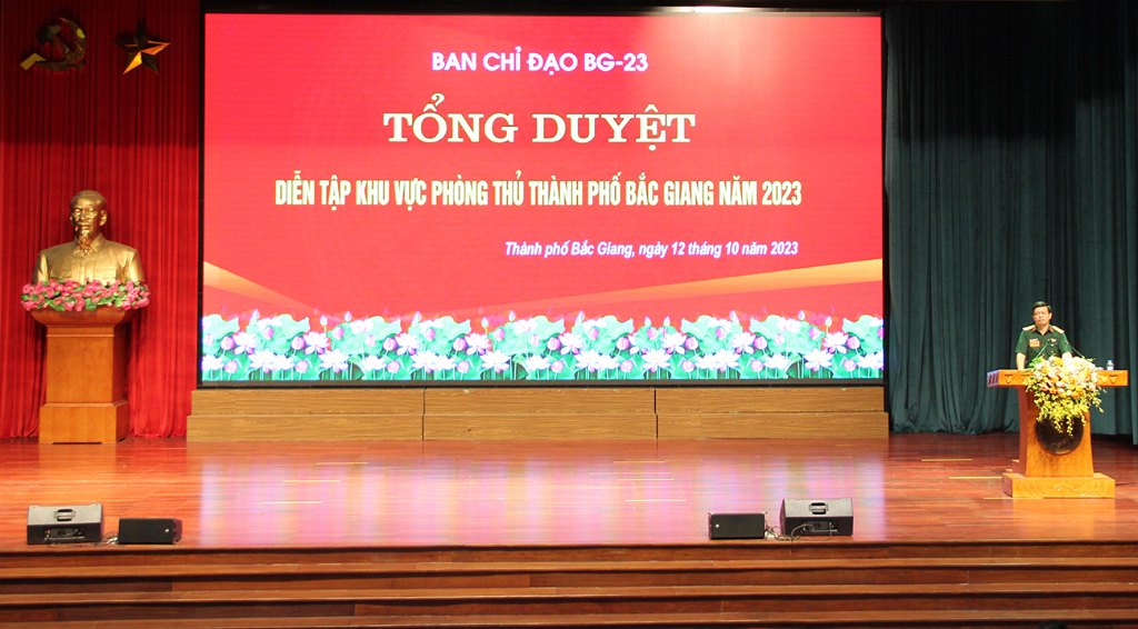 Khai mạc tổng duyệt diễn tập khu vực phòng thủ thành phố Bắc Giang năm 2023