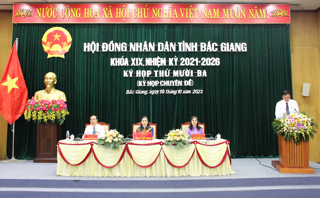 Kỳ họp thứ 13 HĐND tỉnh Bắc Giang khóa XIX thông qua 4 Nghị quyết