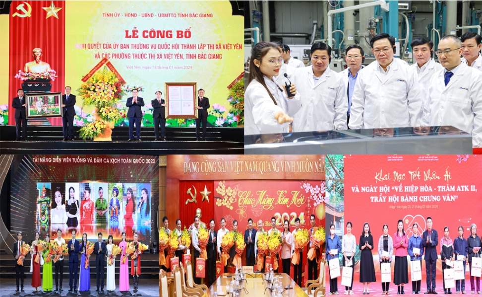 Hoạt động nổi bật của lãnh đạo tỉnh Bắc Giang trong tuần (từ ngày 14/01 - 20/01/2024)