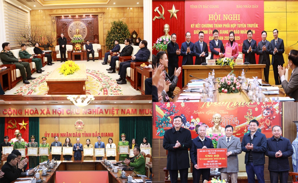 Hoạt động nổi bật của lãnh đạo tỉnh Bắc Giang trong tuần (từ ngày 21/01 - 27/01/2024)