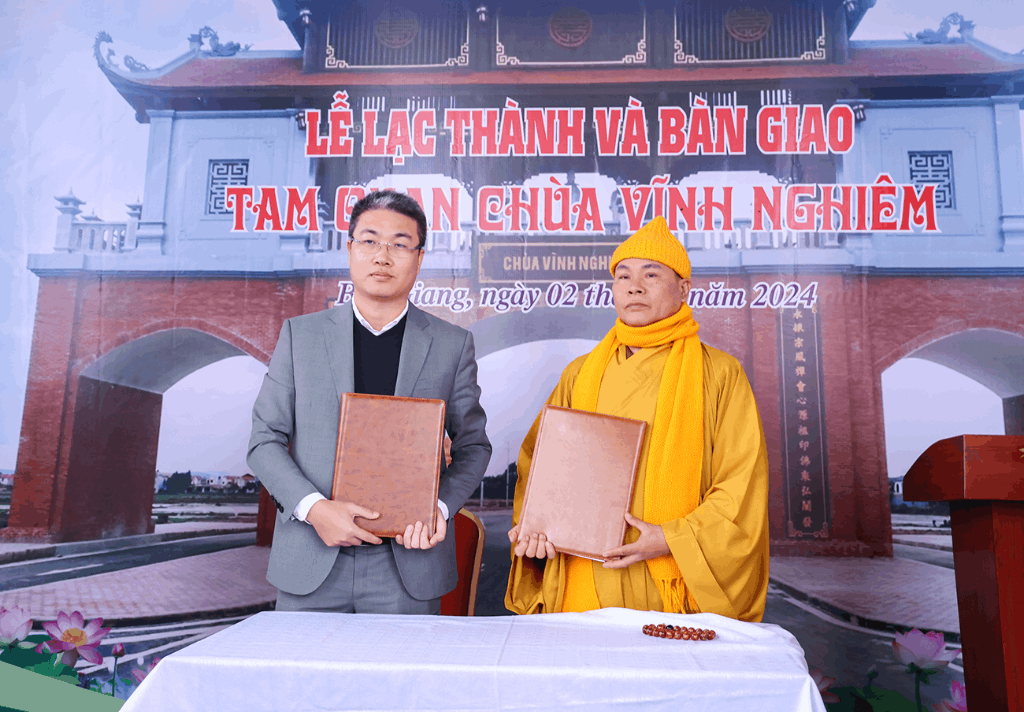 Bắc Giang tổ chức lễ lạc thành và bàn giao Tam quan chùa Vĩnh Nghiêm