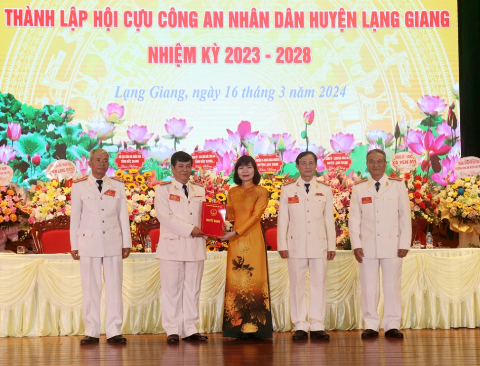 Đại hội thành lập Hội Cựu công an nhân dân huyện Lạng Giang nhiệm kỳ 2023 - 2028