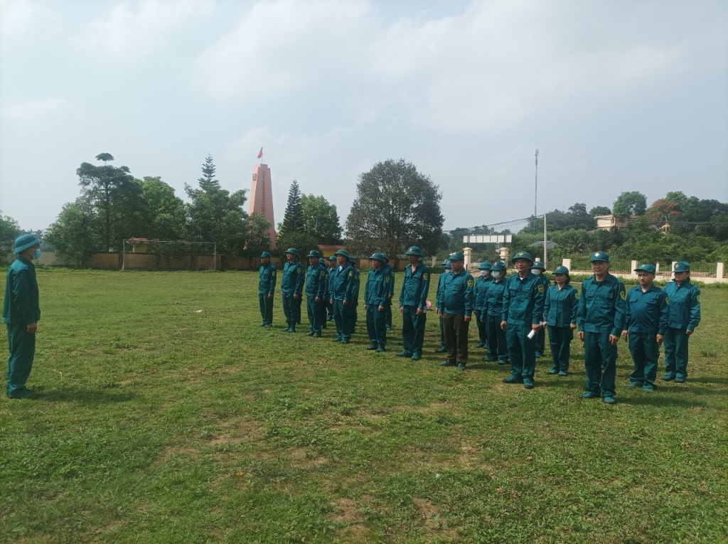 Xã Đồng Lạc thực hiện huấn luyện Dân Quân năm 2024