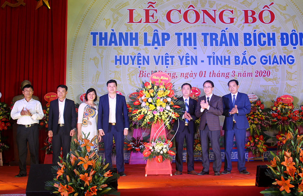 Việt Yên công bố thành lập thị trấn Bích Động và thị trấn Nếnh