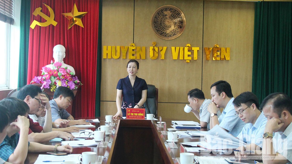 Việt Yên: Xây dựng phương án nhân sự đại hội bảo đảm cơ cấu, tỷ lệ, tiêu chuẩn