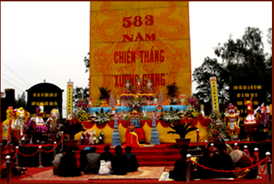 Tế lễ, một trong những nghi thức của Lễ hội chiến thắng Xương Giang