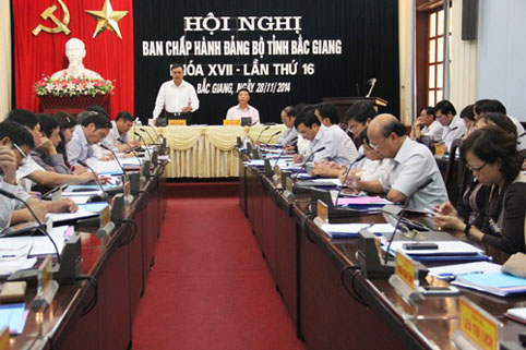 Hội nghị Ban Chấp hành Đảng bộ tỉnh Bắc Giang phiên thứ 16