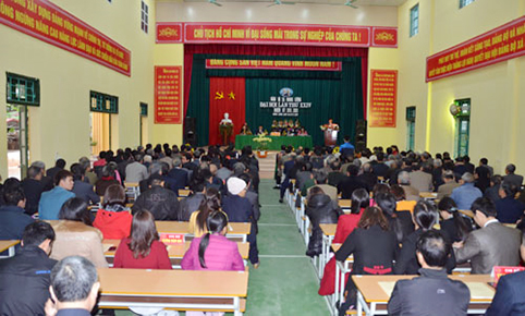 Đại hội điểm Đảng bộ xã Hoàng Lương, nhiệm kỳ 2015-2020