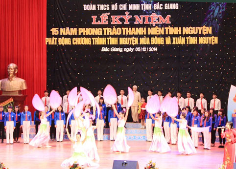 Lễ kỷ niệm 15 năm phong trào thanh niên tình nguyện tỉnh Bắc Giang