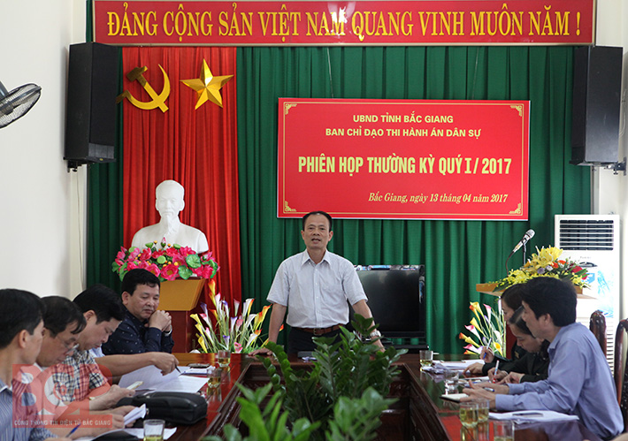Bắc Giang: Sơ kết quý I/2017 công tác thi hành án dân sự 