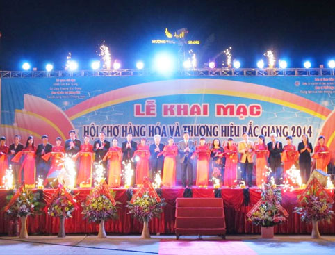 Khai mạc Hội chợ Hàng hóa và Thương hiệu Bắc Giang 2014