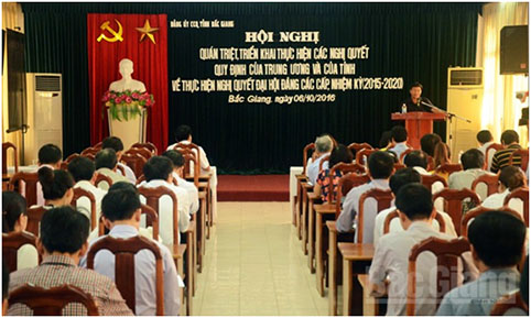 Đảng ủy CCQ tỉnh Bắc Giang quán triệt các nghị quyết của Đảng