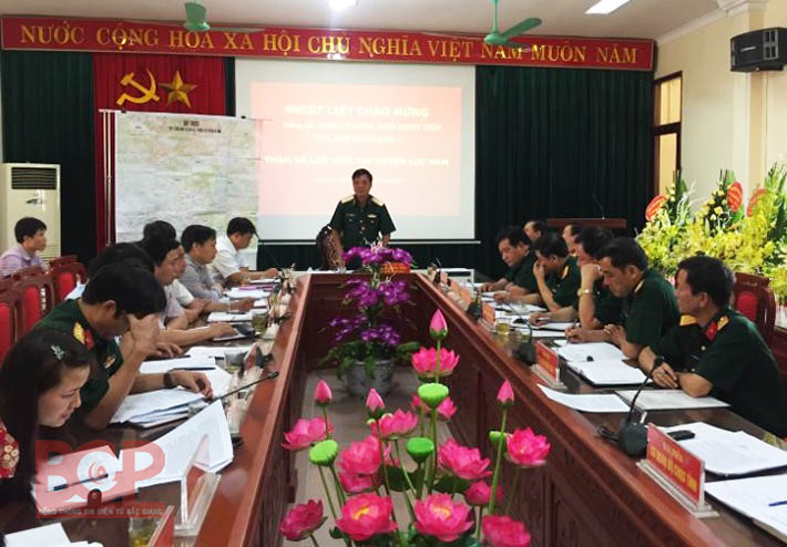 Thiếu tướng Ngô Minh Tiến – Tư lệnh Quân khu I thăm và làm việc tại huyện Lục Nam     