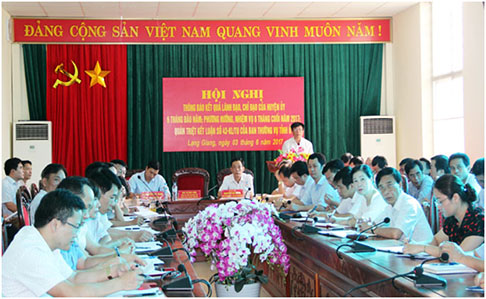 Huyện ủy Lạng Giang: Bàn giải pháp thực hiện nhiệm vụ 6 tháng cuối năm