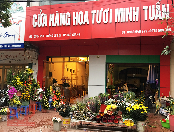 Cửa hàng hoa tươi trên địa bàn tỉnh Bắc Giang