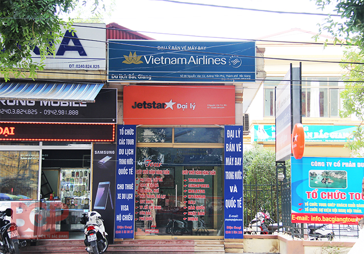Đại lý vé máy bay trên địa bàn tỉnh Bắc Giang