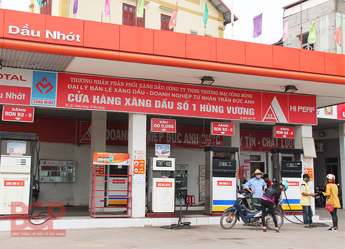 Cửa hàng xăng dầu trên địa bàn tỉnh Bắc Giang