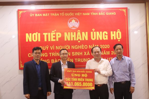 VNPT địa bàn Bắc Giang ủng hộ đồng bào Miền Trung